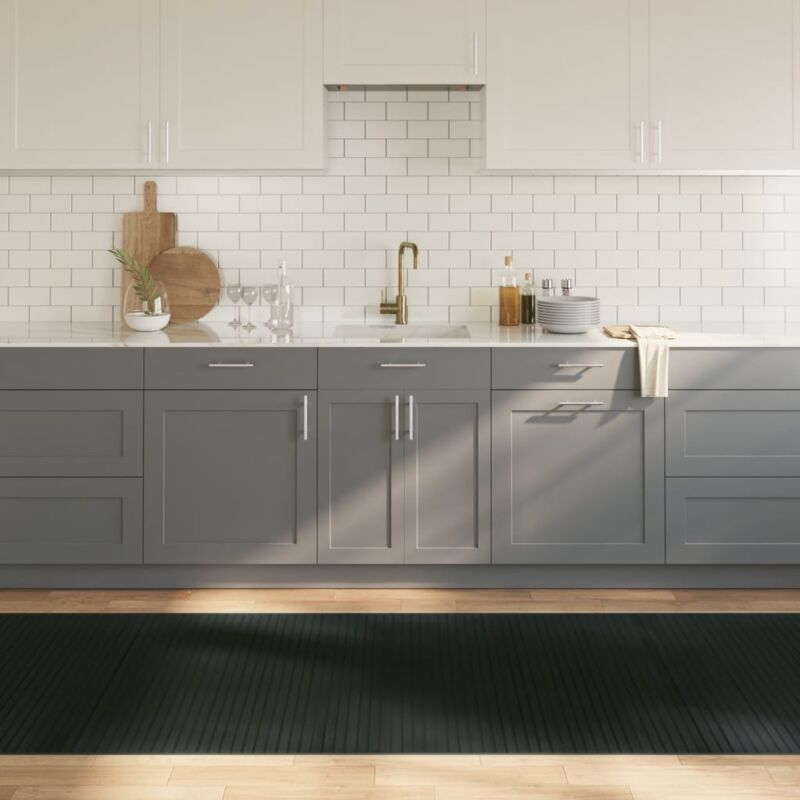 foto del prodotto tappeto rettangolare grigio 100x300 cm in bamb vidaxl