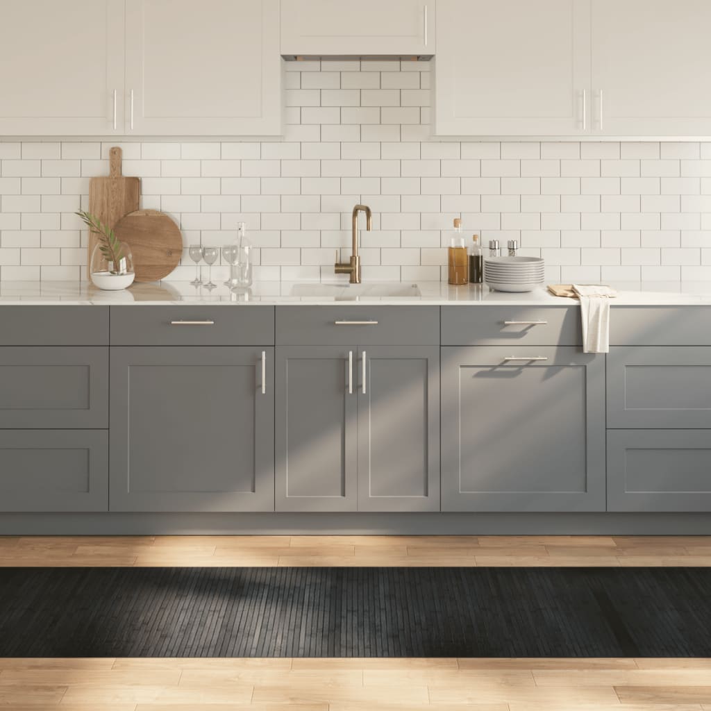 foto del prodotto tappeto rettangolare grigio 70x500 cm in bamb 