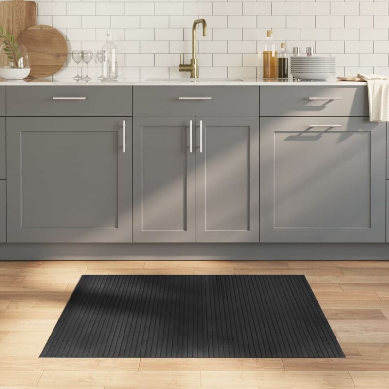 foto del prodotto tappeto rettangolare grigio 80x100 cm in bamb vidaxl