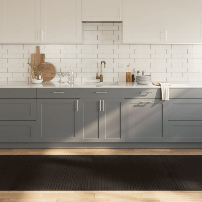 foto del prodotto tappeto rettangolare marrone scuro 100x400 cm in bamb vidaxl