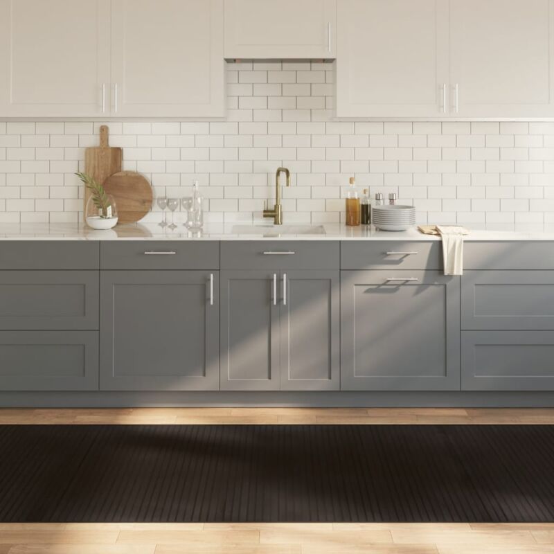 foto del prodotto tappeto rettangolare marrone scuro 100x500 cm in bamb vidaxl