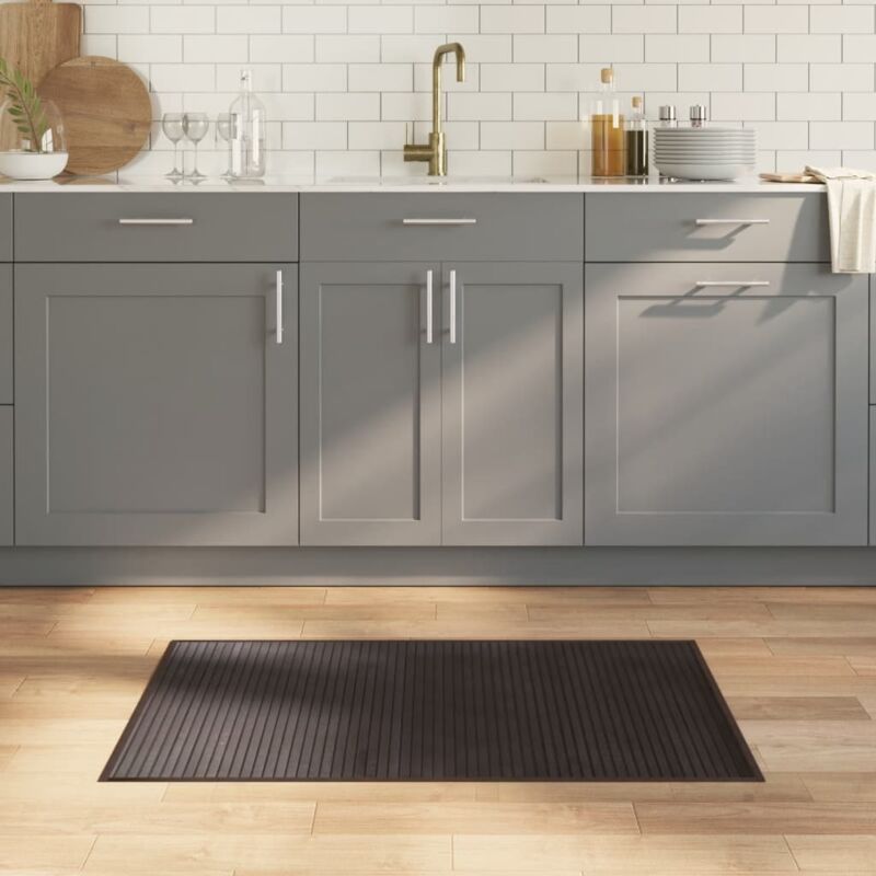 foto del prodotto tappeto rettangolare marrone scuro 60x100 cm in bamb vidaxl