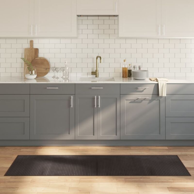 foto del prodotto tappeto rettangolare marrone scuro 60x200 cm in bamb vidaxl