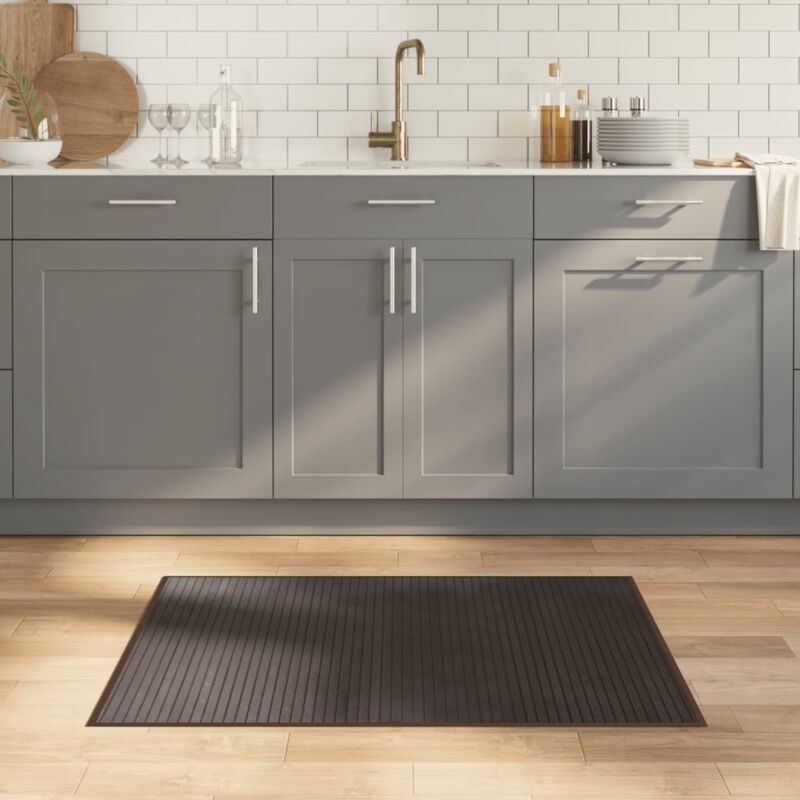 foto del prodotto tappeto rettangolare marrone scuro 70x100 cm in bamb vidaxl