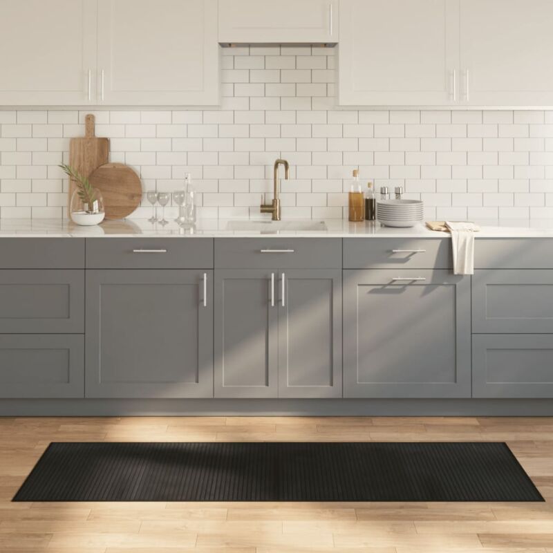 foto del prodotto tappeto rettangolare nero 60x200 cm in bamb vidaxl