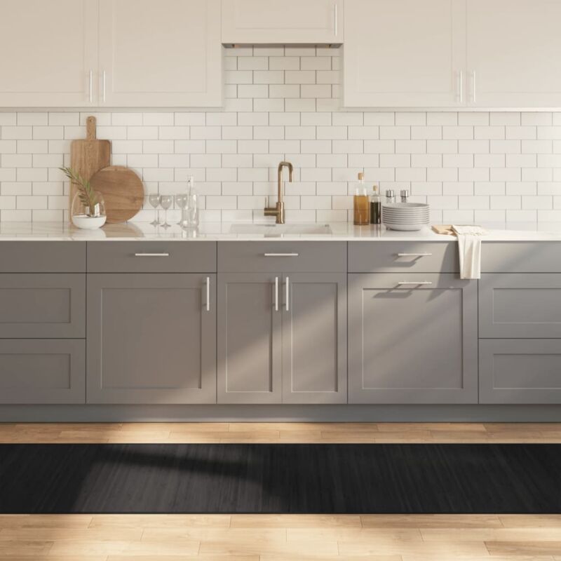 foto del prodotto tappeto rettangolare nero 70x500 cm in bamb vidaxl