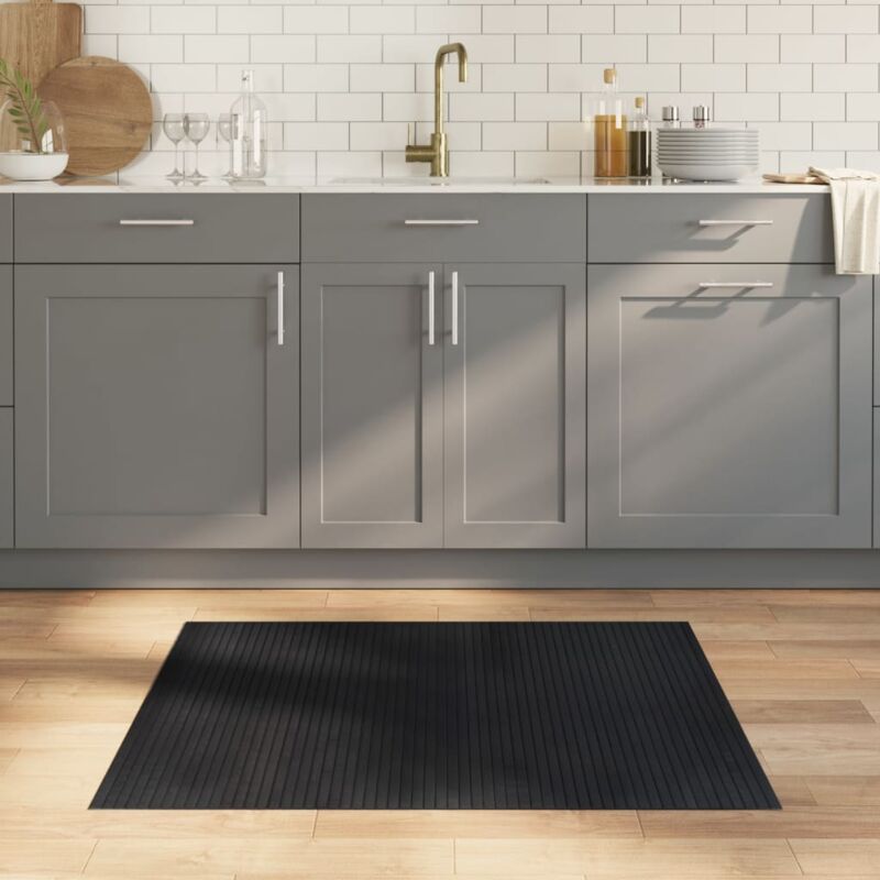 foto del prodotto tappeto rettangolare nero 80x100 cm in bamb vidaxl