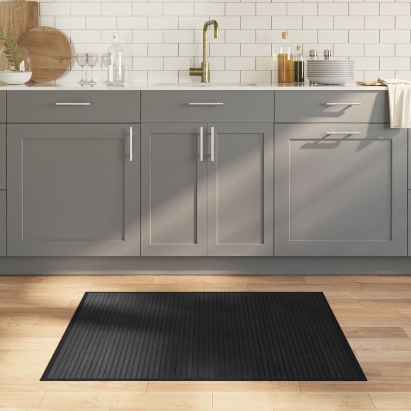 foto del prodotto tappeto rettangolare nero 80x100 cm in bamb vidaxl