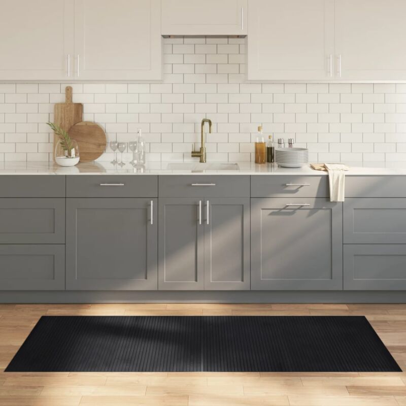 foto del prodotto tappeto rettangolare nero 80x200 cm in bamb vidaxl
