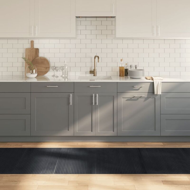 foto del prodotto tappeto rettangolare nero 80x500 cm in bamb vidaxl