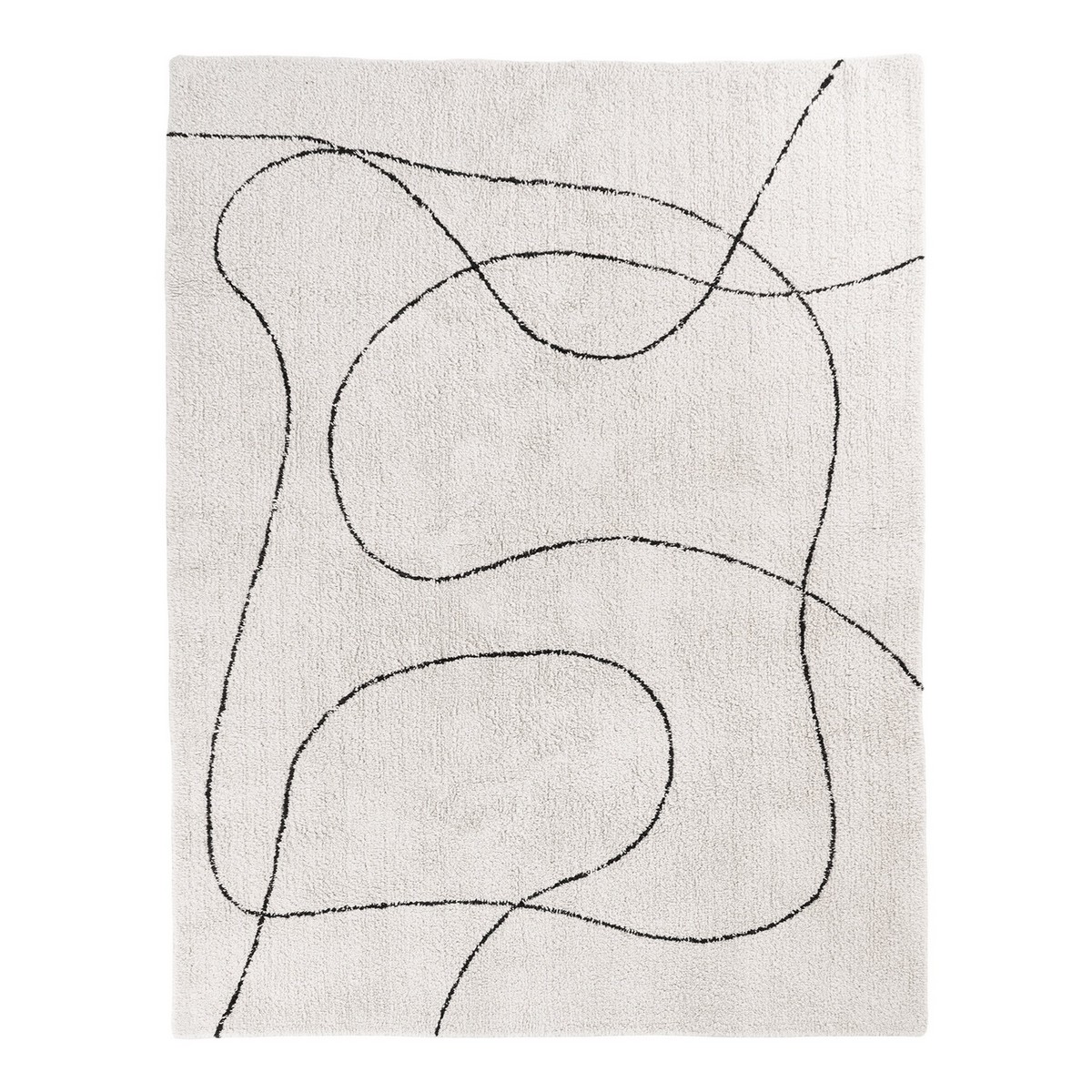 foto del prodotto tappeto rettangolare tampa, bianco, cotone, 300x200x1 cm, epikasa