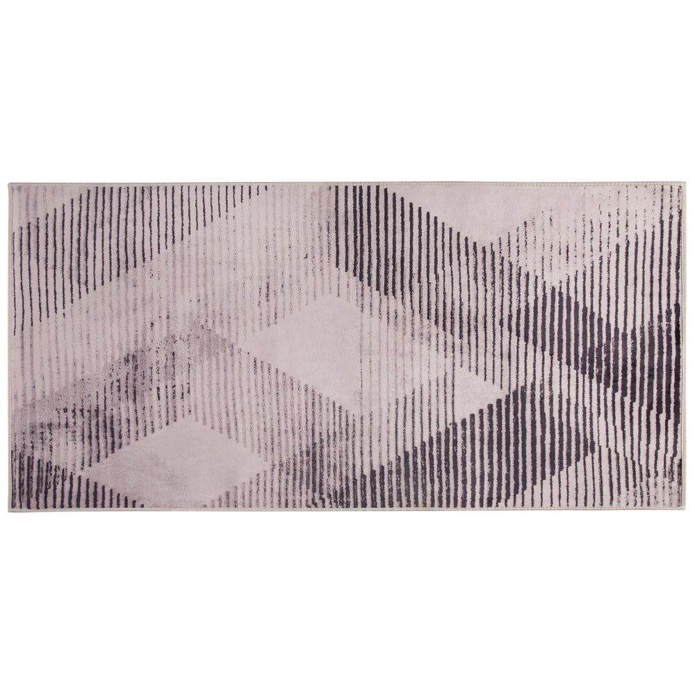 foto del prodotto tappeto rosa poliestere 80 x 150 cm a pelo corto motivo astratto