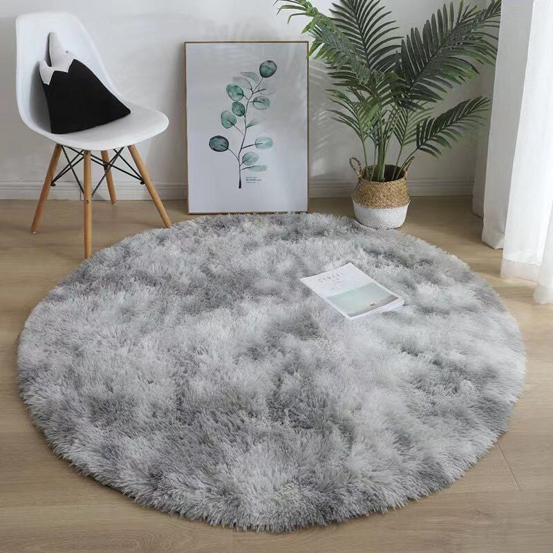 foto del prodotto tappeto rotondo dpzo shaggy, 120 cm x 120 cm, moderno, per soggiorno, camera da letto, sala da pranzo o cameretta dei bambini, comodo tappetino