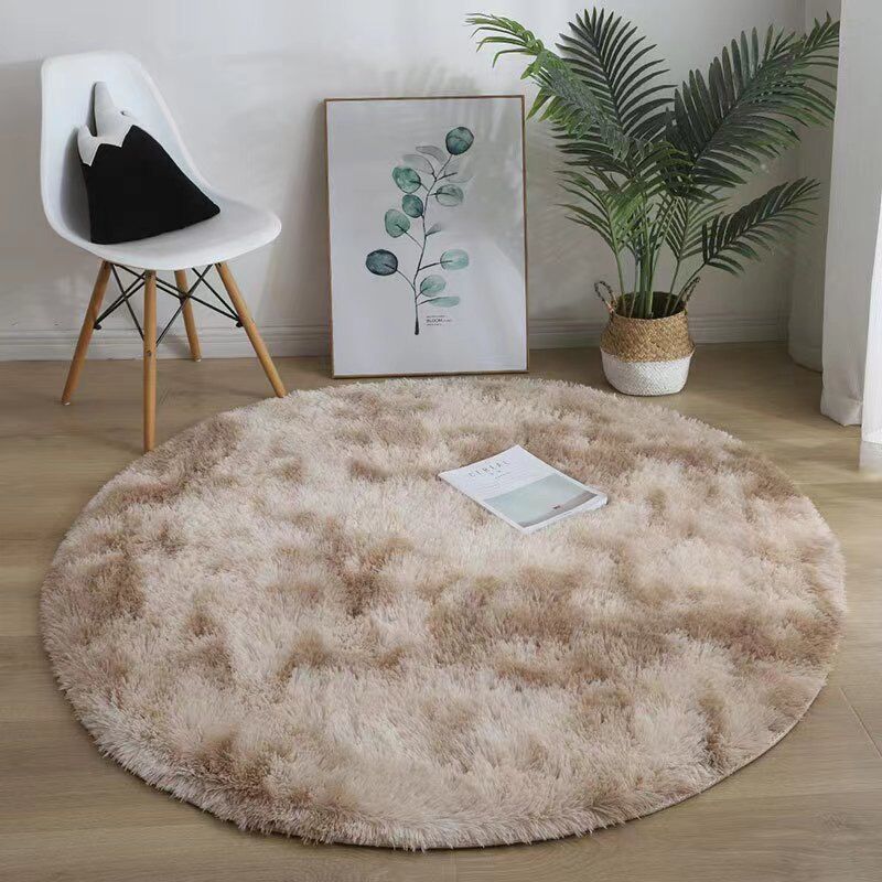 foto del prodotto tappeto rotondo dpzo shaggy, 120 cm x 120 cm, moderno, per soggiorno, camera da letto, sala da pranzo o cameretta dei bambini, comodo tappetino