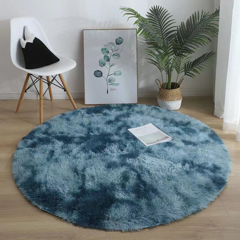 foto del prodotto tappeto rotondo dpzo, shaggy, 120 cm x 120 cm, moderno, per soggiorno, camera da letto, sala da pranzo o cameretta dei bambini, comodo tappetino
