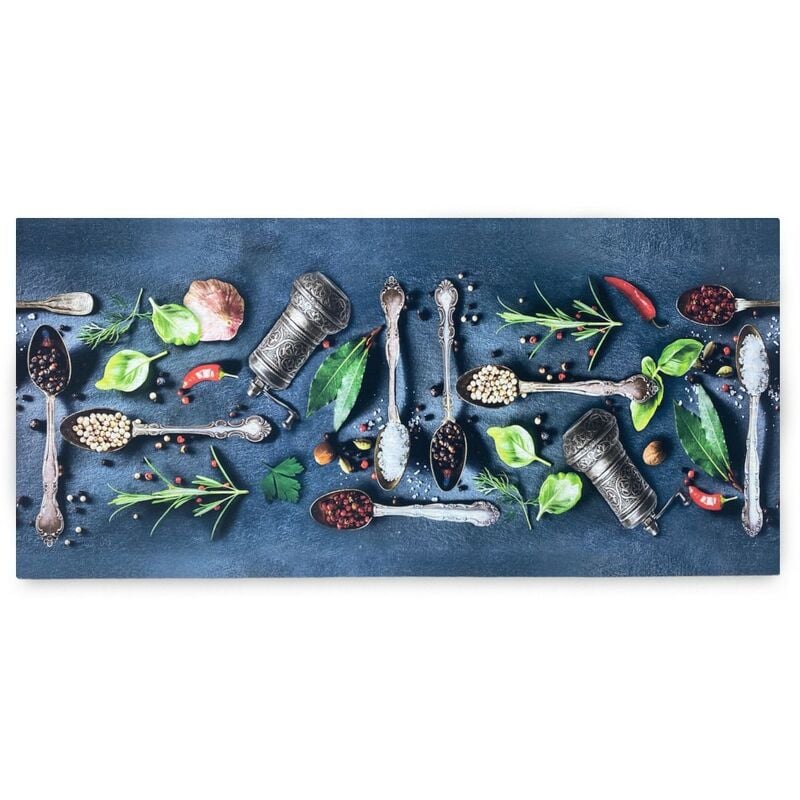 foto del prodotto tappeto runner da cucina passatoia antiscivolo cucchiai e spezie made in italy cm. 50x140