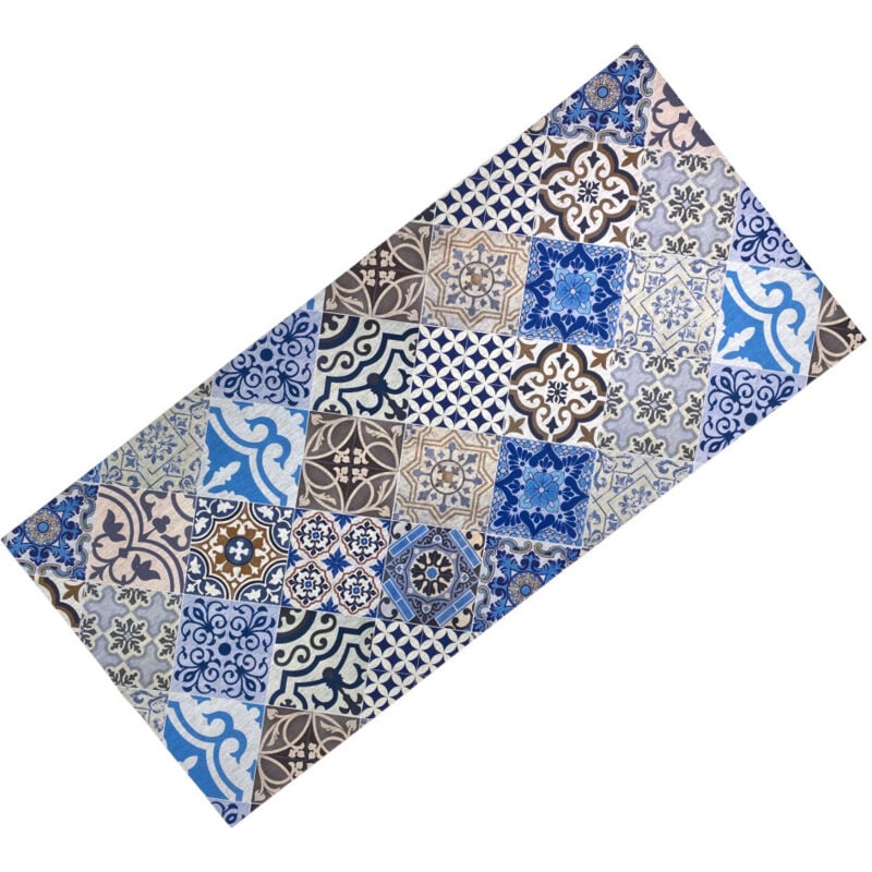 foto del prodotto tappeto runner da cucina passatoia antiscivolo maiolica mare made in italy cm. 50x120