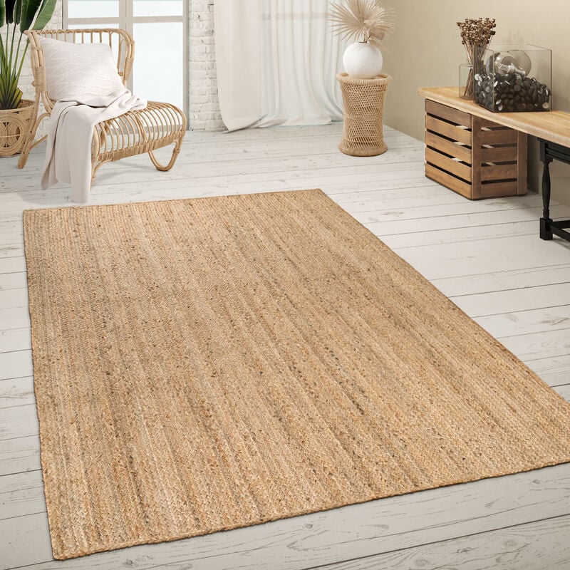 foto del prodotto tappeto salotto fibra naturale iuta fatto a mano motivo astratto moderno 300x400 cm, natura 2 paco home