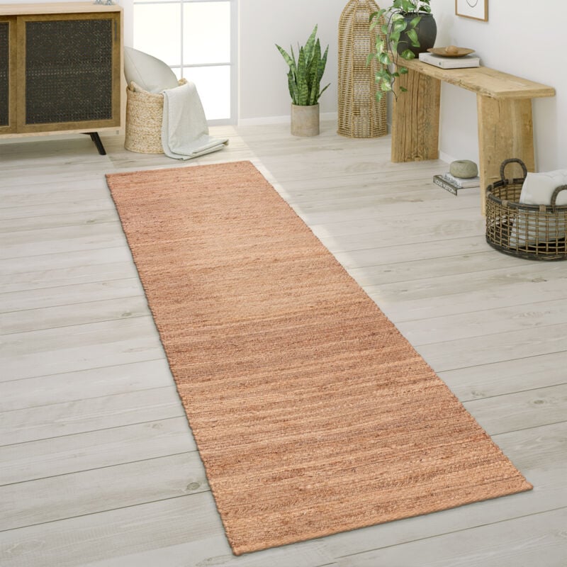 foto del prodotto tappeto salotto fibra naturale iuta fatto a mano motivo astratto moderno 60x100 cm, natura 4 paco home