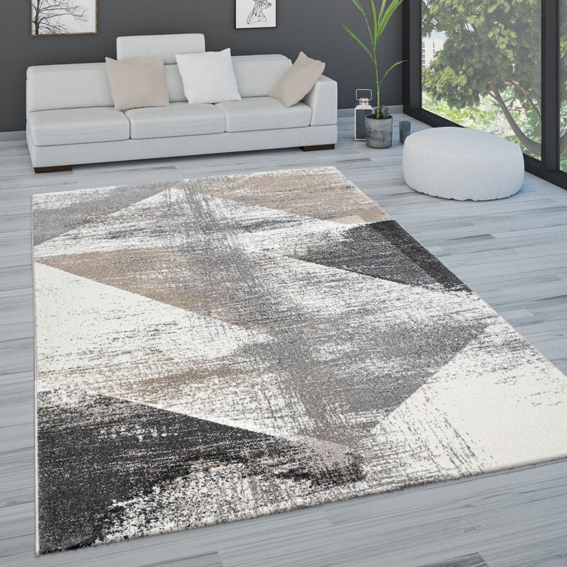 foto del prodotto tappeto salotto moderno pelo corto pastello vintage astratto diversi stili 200x290 cm, grigio paco home