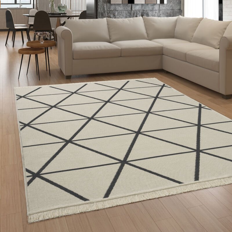 foto del prodotto tappeto salotto moderno soggiorno lavabile in lavatrice motivo scandinavo boho 60x180 cm, grigio 5 paco home