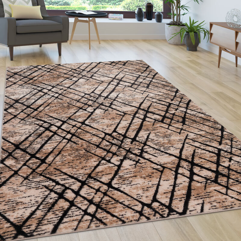 foto del prodotto tappeto salotto moderno soggiorno pelo lungo peloso vintage moderno beige, 120 cm tondo paco home