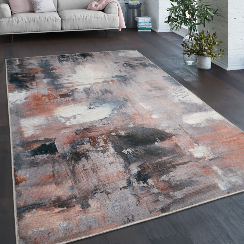 foto del prodotto tappeto salotto moderno soggiorno tessuto liscio moderno astratto vintage lavabile 60x100 cm, multicolore 4 paco home