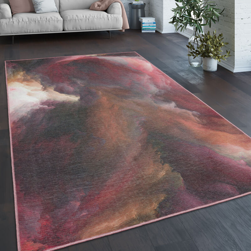 foto del prodotto tappeto salotto moderno soggiorno tessuto liscio moderno astratto vintage lavabile 80x150 cm, multicolore 2 paco home