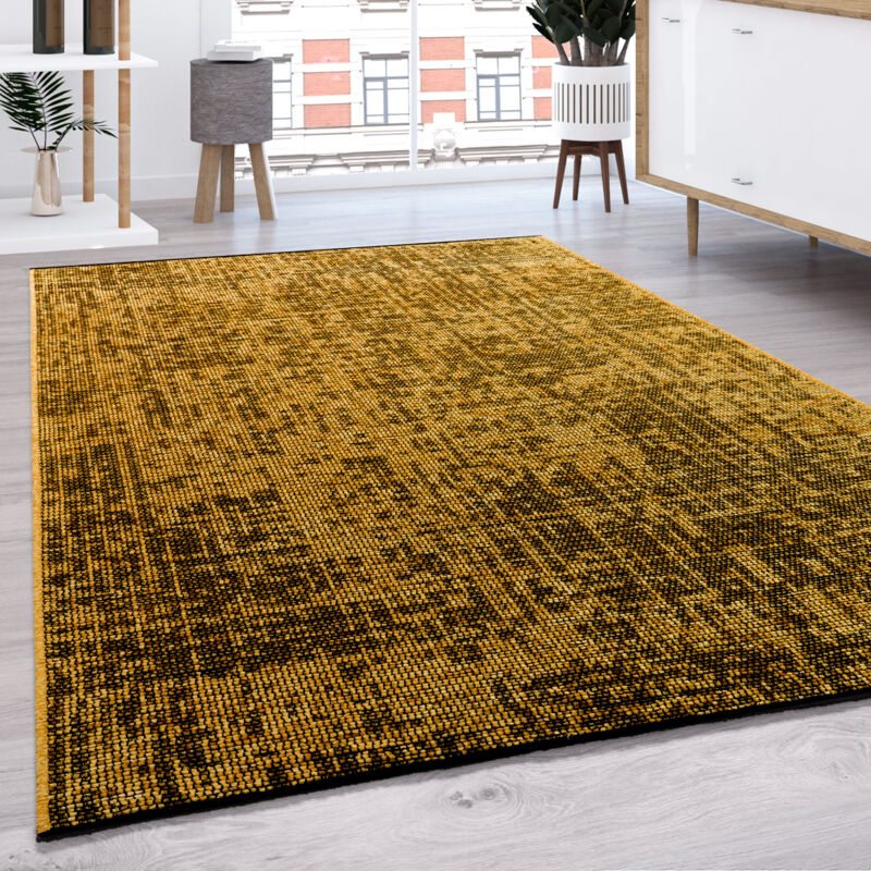 foto del prodotto tappeto salotto moderno tessuto liscio moderno monocolore pastello con frange 160x220 cm, antracite paco home