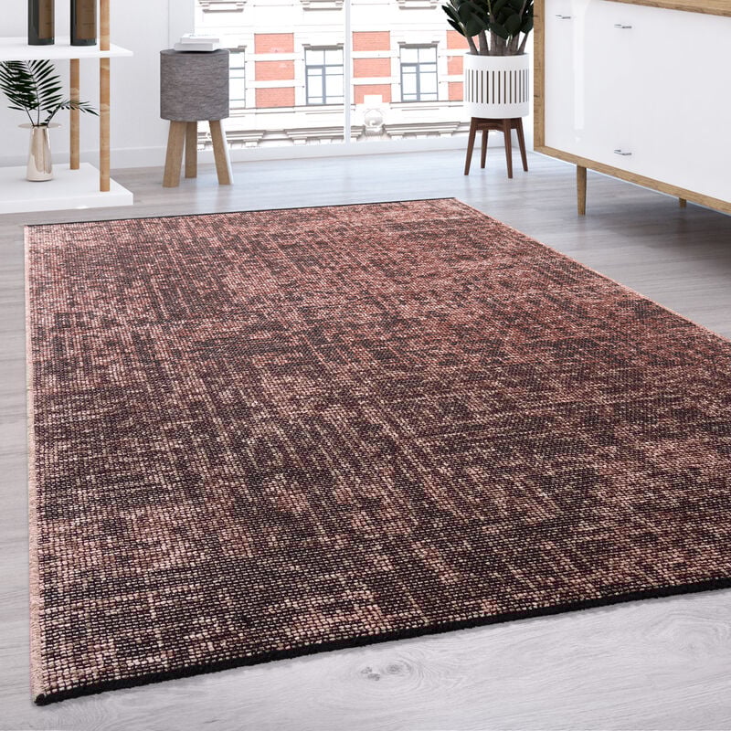 foto del prodotto tappeto salotto moderno tessuto liscio moderno monocolore pastello con frange 240x340 cm, taupe paco home