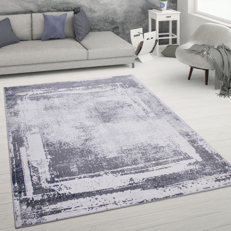 foto del prodotto tappeto salotto pelo corto used look astratto stile vintage moderno 80x150 cm, grigio 2 paco home