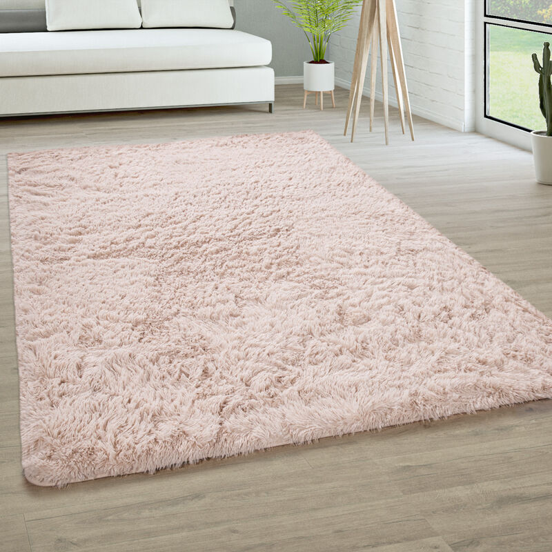 foto del prodotto tappeto salotto pelo lungo soggiorno pelliccia finta shaggy morbido monocolore 60x100 cm, crema paco home