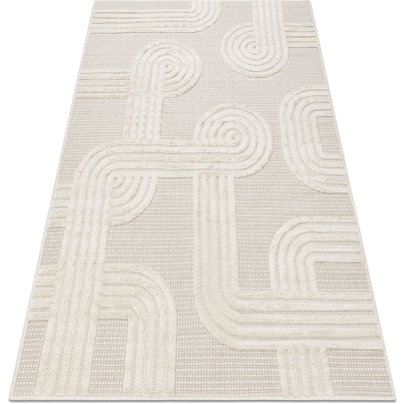 foto del prodotto tappeto santo sizal 1001 geometrica bianco white 140x190 cm