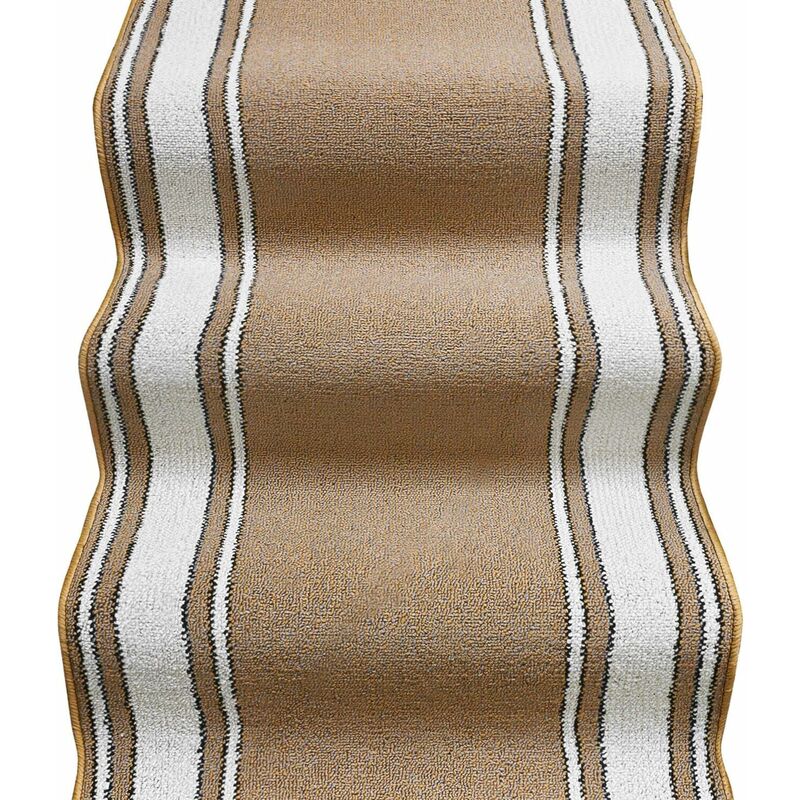 foto del prodotto tappeto scala passatoia ingresso corsia rivestimento scale antiscivolo stile classico beige 67x240 cm