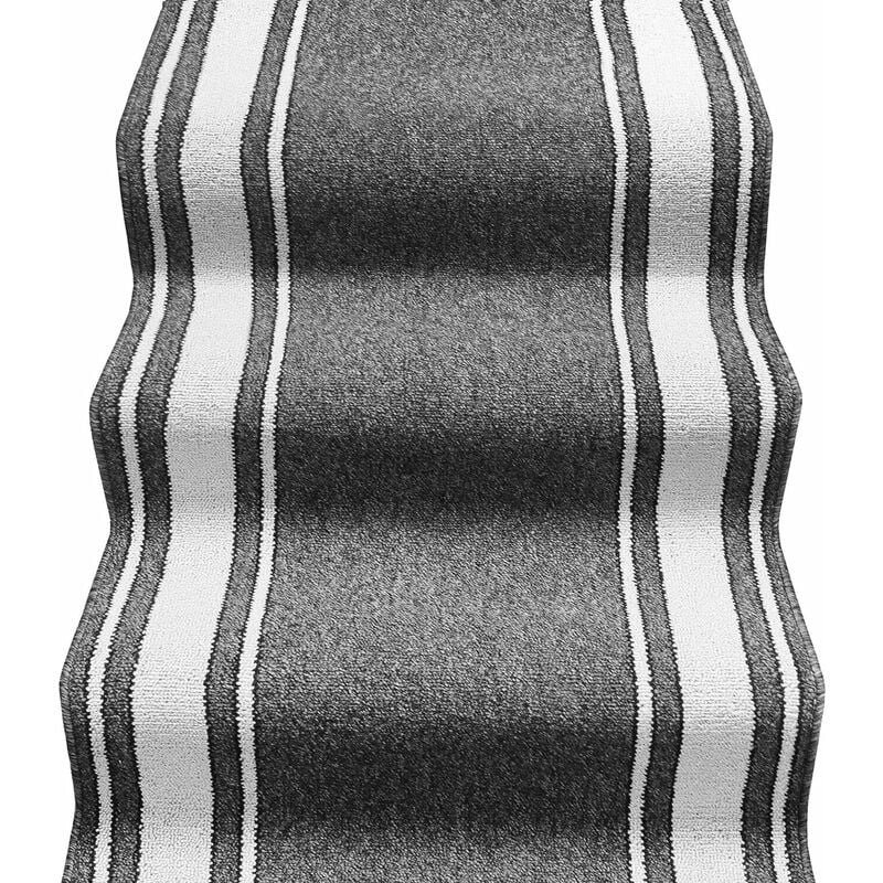 foto del prodotto tappeto scala passatoia ingresso corsia rivestimento scale antiscivolo stile classico grigio 67x100 cm