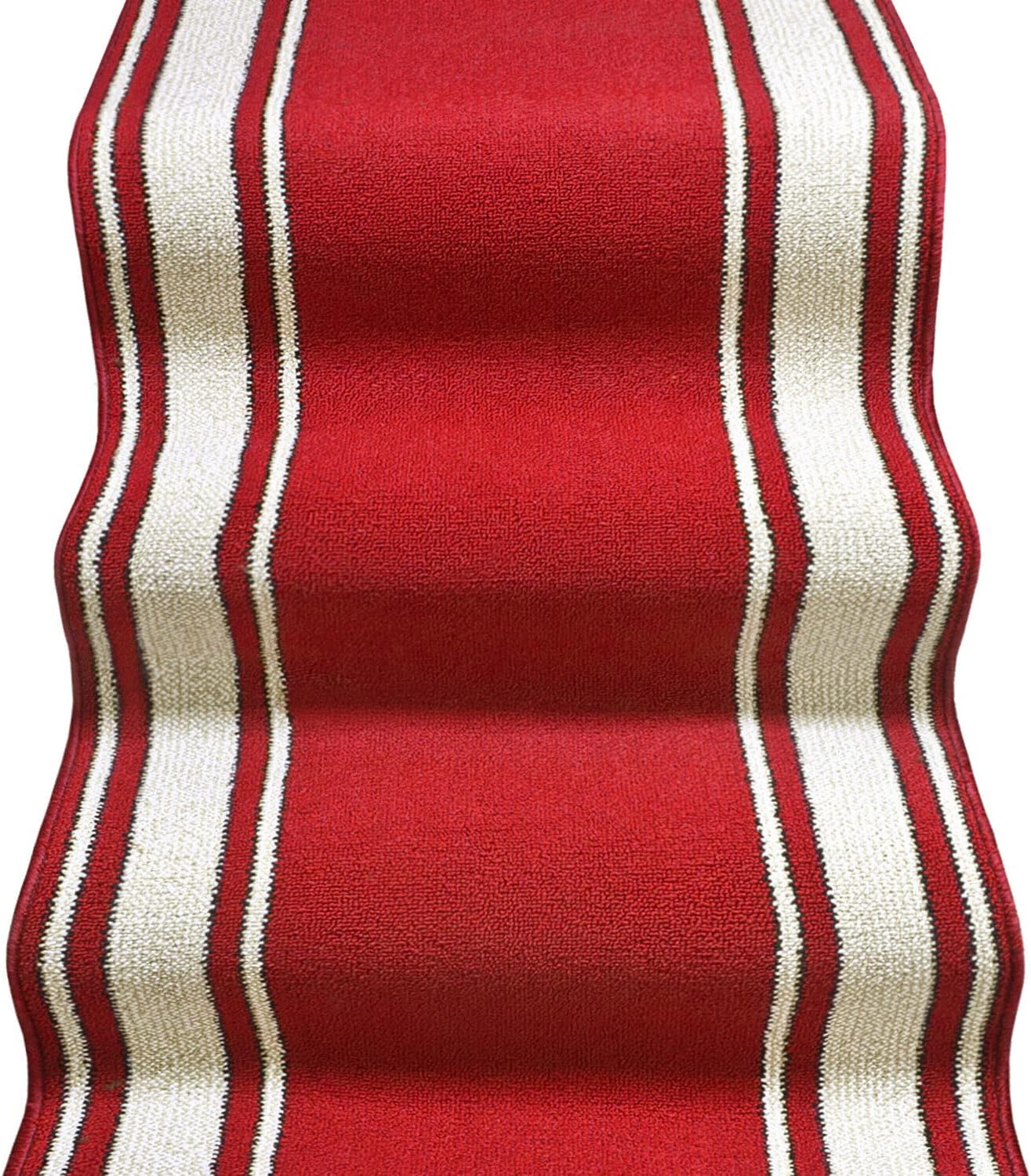 foto del prodotto tappeto scala passatoia ingresso corsia scale antiscivolo stile classico bordeaux 67x1000 cm
