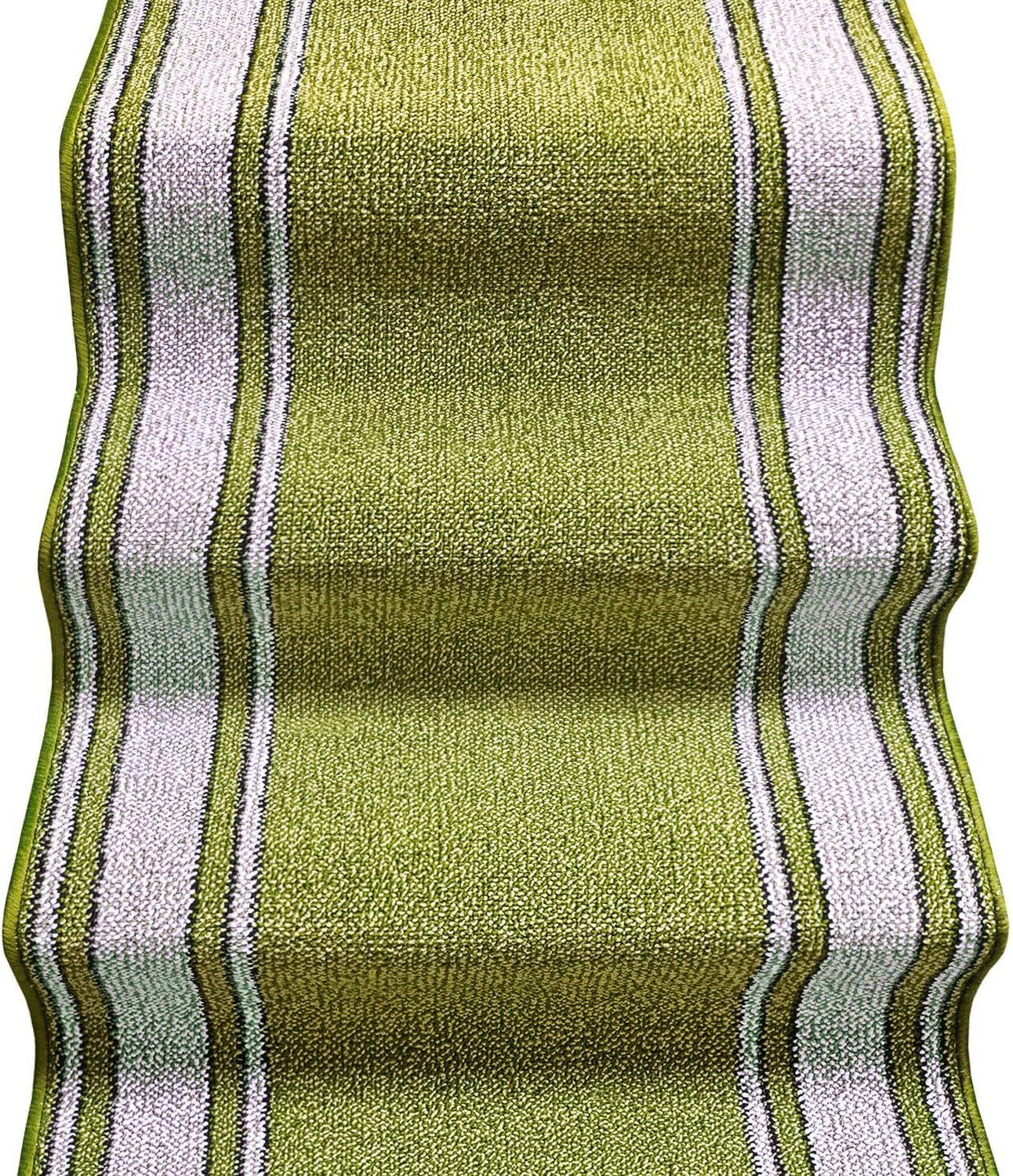 foto del prodotto tappeto scala passatoia ingresso corsia scale antiscivolo stile classico verde 67x850 cm
