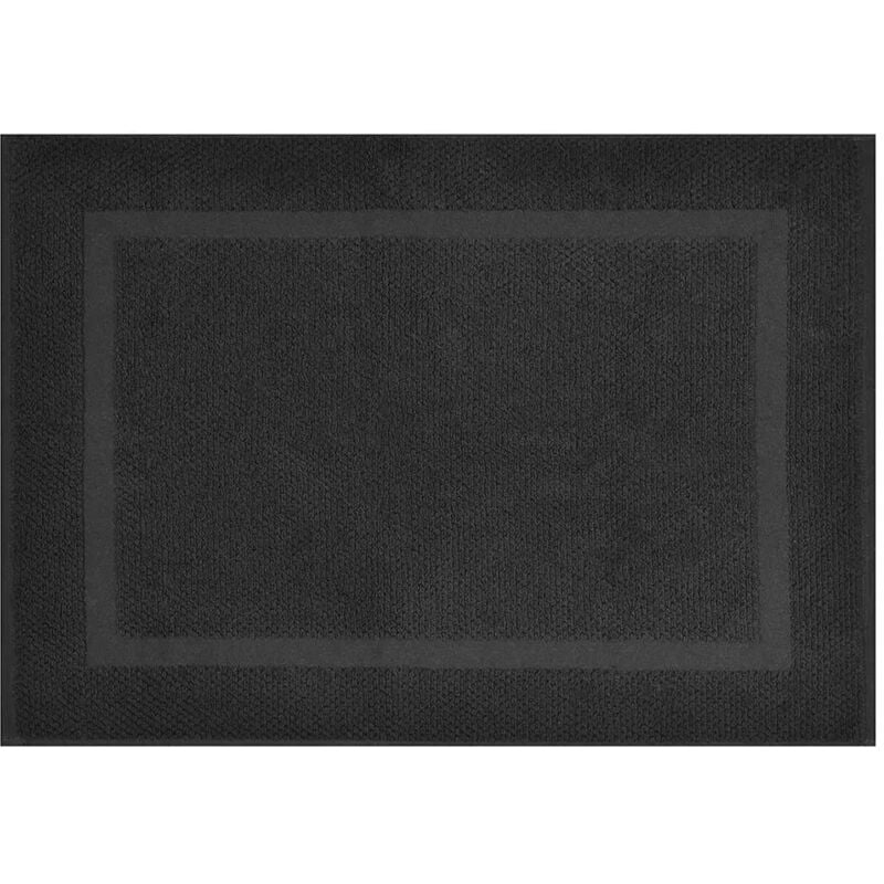 foto del prodotto tappeto scendi doccia 100 cotone colore nero 45x65 cm