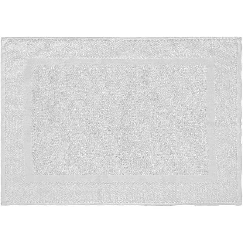 foto del prodotto tappeto scendi doccia 100 cotone in colore bianco 45x65 cm