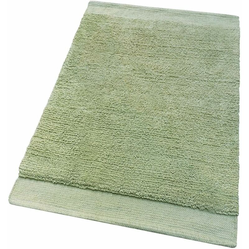 foto del prodotto tappeto scendiletto camera doccia bagno morbido puro cotone assorbente antiscivolo verde 50x80 cm