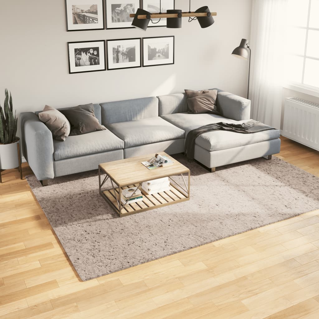 foto del prodotto tappeto shaggy a pelo lungo moderno beige 200x280 cmcod mxl 111448