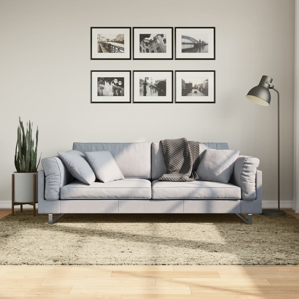 foto del prodotto tappeto shaggy a pelo lungo moderno oro 160x230 cmcod mxl 90641