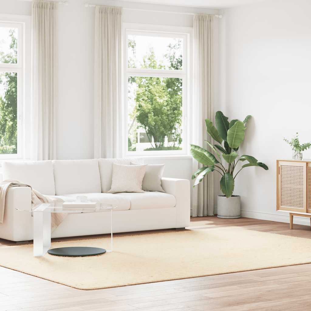 foto del prodotto tappeto shaggy a pelo lungo navarra crema 240x340 cm poliestere