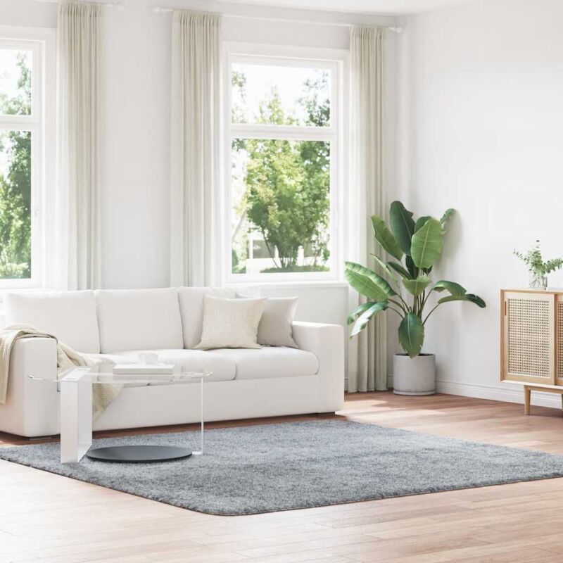 foto del prodotto tappeto shaggy a pelo lungo navarra grigio chiaro 240x240 cm vidaxl