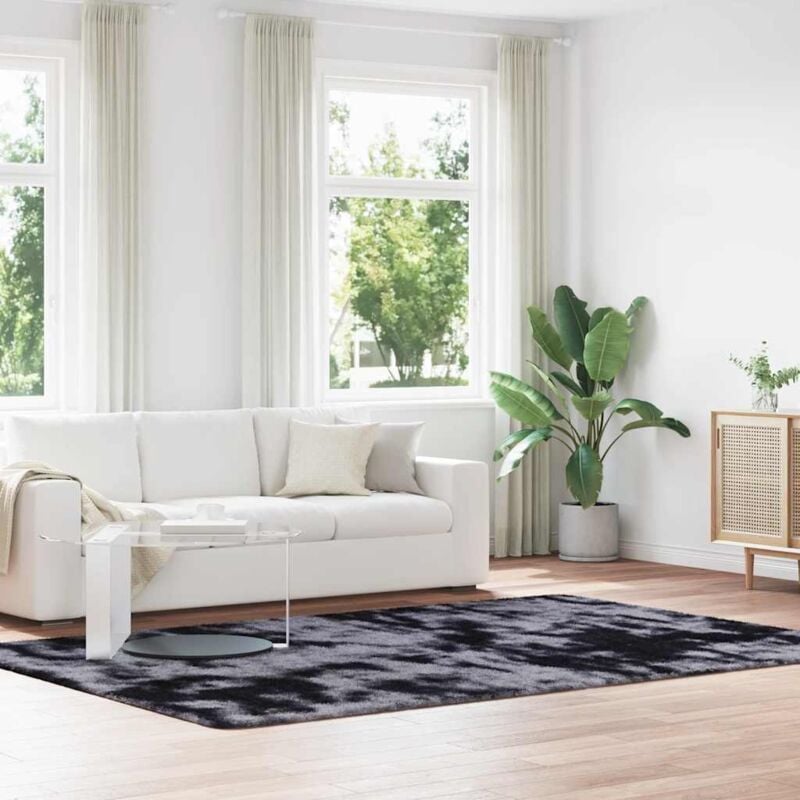 foto del prodotto tappeto shaggy a pelo lungo navarra grigio scuro 200x290 cm