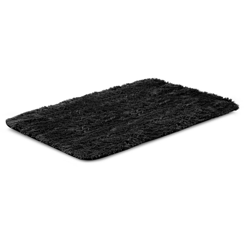 foto del prodotto tappeto shaggy antiscivolo 80x120 cm nero