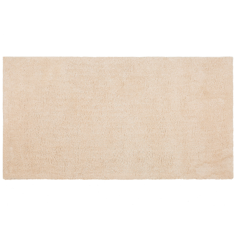 foto del prodotto tappeto shaggy beige 80 x 150 cm tappeto rettangolare trapuntato moderno a pelo lungo