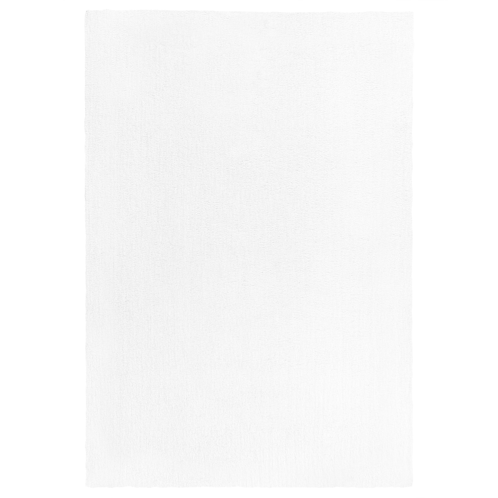 foto del prodotto tappeto shaggy bianco 140 x 200 cm moderno tappeto rettangolare trapuntato a pelo lungo
