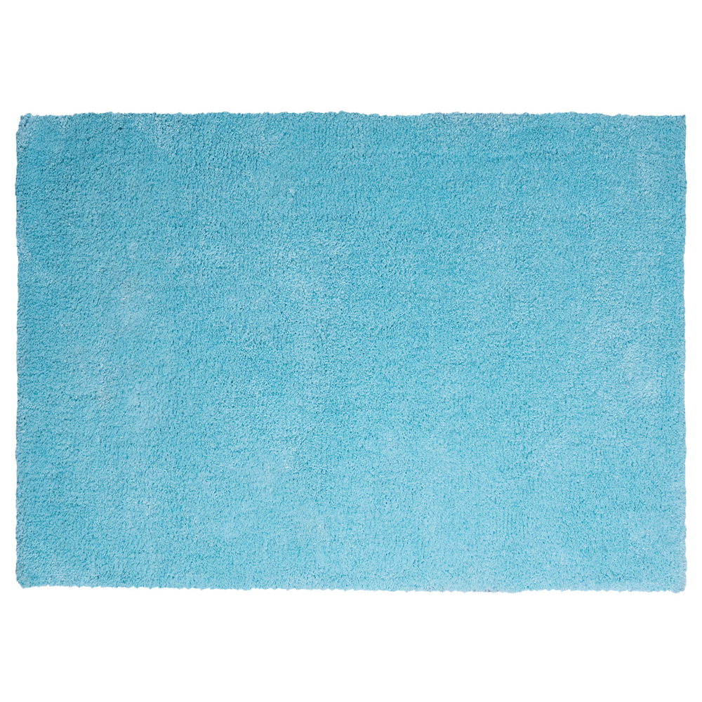 foto del prodotto tappeto shaggy blu 140 x 200 cm moderno tappeto rettangolare turchese a pelo lungo