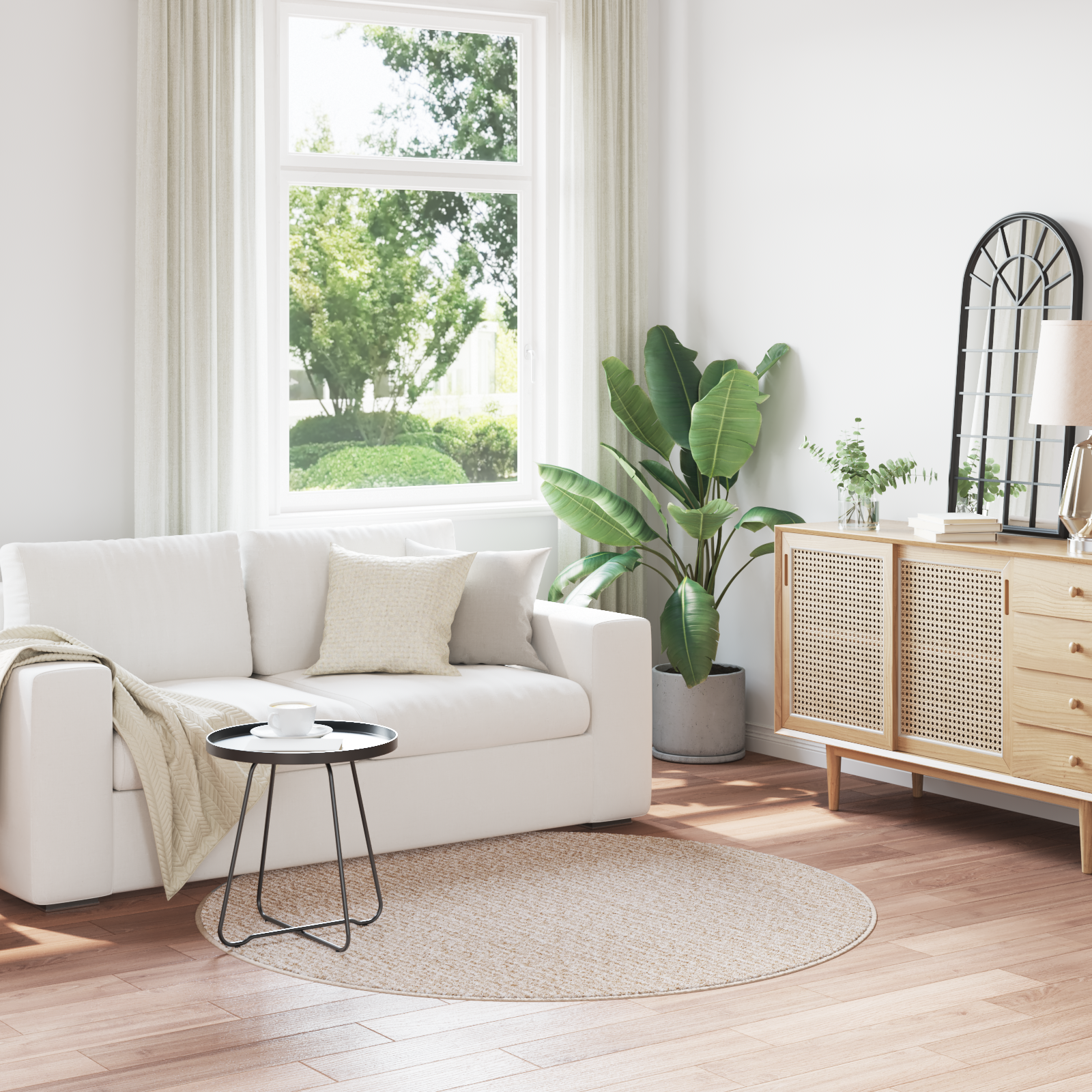 foto del prodotto tappeto shaggy con retro in lattice crema 160 cm